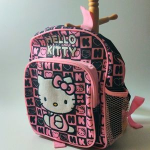 Sanrio Hello Kitty Pink and Black Small Backpack‎